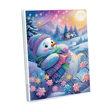 Load image into Gallery viewer, Snowman Special Shaped Diamond Painting Diary Book A5 Diamond Painting Notebooks