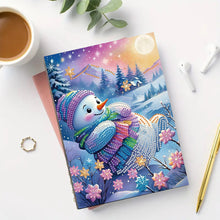 Load image into Gallery viewer, Snowman Special Shaped Diamond Painting Diary Book A5 Diamond Painting Notebooks