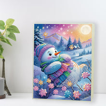 Load image into Gallery viewer, Snowman Special Shaped Diamond Painting Diary Book A5 Diamond Painting Notebooks