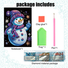 Load image into Gallery viewer, Snowman Special Shaped Diamond Painting Diary Book A5 Diamond Painting Notebooks