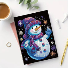 Load image into Gallery viewer, Snowman Special Shaped Diamond Painting Diary Book A5 Diamond Painting Notebooks