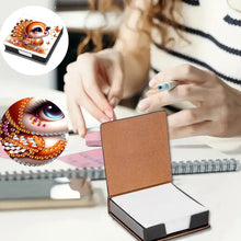 Load image into Gallery viewer, Leather Animals Diamond Painting Notecard Box Flowers Gem Art Sticky Note Holder