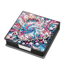 Load image into Gallery viewer, Leather Animals Diamond Painting Notecard Box Flowers Gem Art Sticky Note Holder