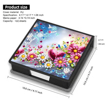 Load image into Gallery viewer, Leather Animals Diamond Painting Notecard Box Flowers Gem Art Sticky Note Holder