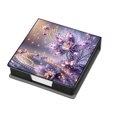 Load image into Gallery viewer, Leather Animals Diamond Painting Notecard Box Flowers Gem Art Sticky Note Holder