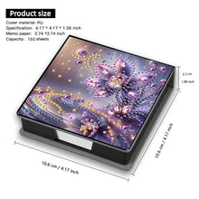 Load image into Gallery viewer, Leather Animals Diamond Painting Notecard Box Flowers Gem Art Sticky Note Holder