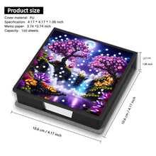 Load image into Gallery viewer, Leather Animals Diamond Painting Notecard Box Flowers Gem Art Sticky Note Holder