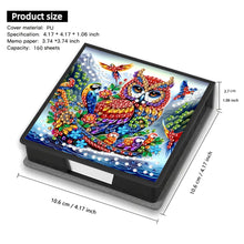 Load image into Gallery viewer, Leather Animals Diamond Painting Notecard Box Flowers Gem Art Sticky Note Holder