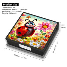 Load image into Gallery viewer, Leather Animals Diamond Painting Notecard Box Flowers Gem Art Sticky Note Holder