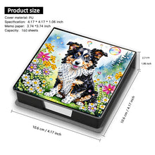 Load image into Gallery viewer, Leather Animals Diamond Painting Notecard Box Flowers Gem Art Sticky Note Holder