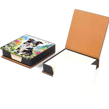 Load image into Gallery viewer, Leather Animals Diamond Painting Notecard Box Flowers Gem Art Sticky Note Holder