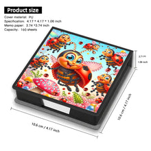 Load image into Gallery viewer, Leather Animals Diamond Painting Notecard Box Flowers Gem Art Sticky Note Holder