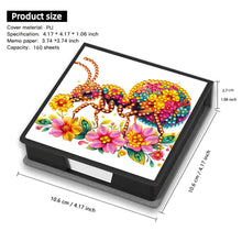 Load image into Gallery viewer, Leather Animals Diamond Painting Notecard Box Flowers Gem Art Sticky Note Holder