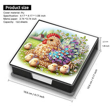Load image into Gallery viewer, Leather Animals Diamond Painting Notecard Box Flowers Gem Art Sticky Note Holder