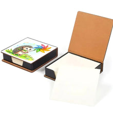 Load image into Gallery viewer, Leather Animals Diamond Painting Notecard Box Flowers Gem Art Sticky Note Holder