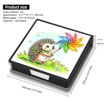 Load image into Gallery viewer, Leather Animals Diamond Painting Notecard Box Flowers Gem Art Sticky Note Holder