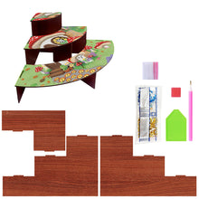Load image into Gallery viewer, 3 Tier Wood Mushroom House DIY Diamond Painting Storage Holder for Home Office