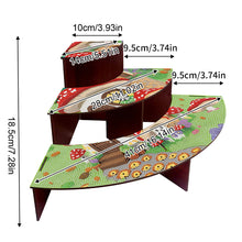Load image into Gallery viewer, 3 Tier Wood Mushroom House DIY Diamond Painting Storage Holder for Home Office