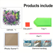 Load image into Gallery viewer, Diamond Painting - Partial Special Shaped - Rose Butterfly (18*18CM)