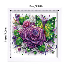 Load image into Gallery viewer, Diamond Painting - Partial Special Shaped - Rose Butterfly (18*18CM)