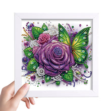 Load image into Gallery viewer, Diamond Painting - Partial Special Shaped - Rose Butterfly (18*18CM)
