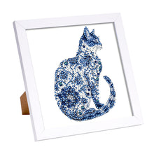 Load image into Gallery viewer, Diamond Painting - Partial Special Shaped - Blue Cat (18*18CM)