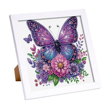 Load image into Gallery viewer, Diamond Painting - Partial Special Shaped - Purple Butterfly (18*18CM)