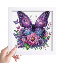 Load image into Gallery viewer, Diamond Painting - Partial Special Shaped - Purple Butterfly (18*18CM)