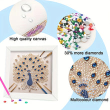 Load image into Gallery viewer, Diamond Painting - Partial Special Shaped - Peacock (18*18CM)