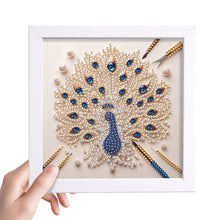 Load image into Gallery viewer, Diamond Painting - Partial Special Shaped - Peacock (18*18CM)