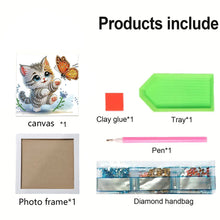 Load image into Gallery viewer, Diamond Painting - Partial Special Shaped - Kitten (18*18CM)