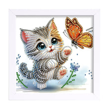 Load image into Gallery viewer, Diamond Painting - Partial Special Shaped - Kitten (18*18CM)