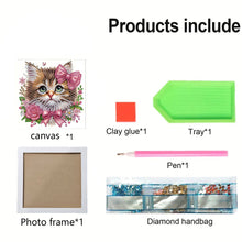 Load image into Gallery viewer, Diamond Painting - Partial Special Shaped - Cat (18*18CM)