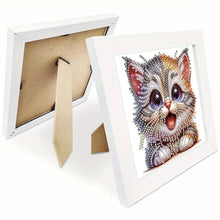 Load image into Gallery viewer, Diamond Painting - Partial Special Shaped - Happy Cat (18*18CM)