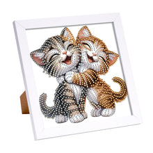 Load image into Gallery viewer, Diamond Painting - Partial Special Shaped - Two Kittens (18*18CM)