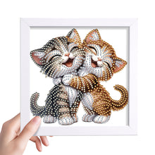 Load image into Gallery viewer, Diamond Painting - Partial Special Shaped - Two Kittens (18*18CM)