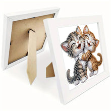 Load image into Gallery viewer, Diamond Painting - Partial Special Shaped - Two Kittens (18*18CM)