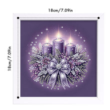 Load image into Gallery viewer, Diamond Painting - Partial Special Shaped - Christmas Candle Bow (18*18CM)