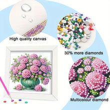 Load image into Gallery viewer, Diamond Painting - Partial Special Shaped - Pink Flower (18*18CM)