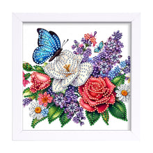 Load image into Gallery viewer, Diamond Painting - Partial Special Shaped - Butterfly Flower (18*18CM)