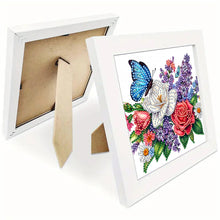 Load image into Gallery viewer, Diamond Painting - Partial Special Shaped - Butterfly Flower (18*18CM)