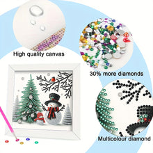 Load image into Gallery viewer, Diamond Painting - Partial Special Shaped - Christmas Snowman (18*18CM)