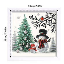 Load image into Gallery viewer, Diamond Painting - Partial Special Shaped - Christmas Snowman (18*18CM)