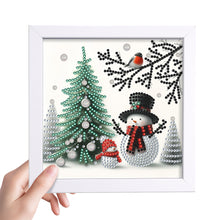 Load image into Gallery viewer, Diamond Painting - Partial Special Shaped - Christmas Snowman (18*18CM)