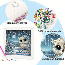 Load image into Gallery viewer, Diamond Painting - Partial Special Shaped - Owl (18*18CM)