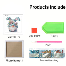 Load image into Gallery viewer, Diamond Painting - Partial Special Shaped - Gnome With Rabbit Ears (18*18CM)