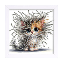 Load image into Gallery viewer, Diamond Painting - Partial Special Shaped - Fried Cat (18*18CM)