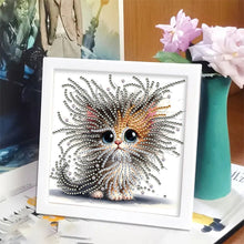 Load image into Gallery viewer, Diamond Painting - Partial Special Shaped - Fried Cat (18*18CM)