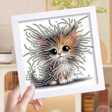 Load image into Gallery viewer, Diamond Painting - Partial Special Shaped - Fried Cat (18*18CM)