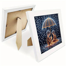 Load image into Gallery viewer, Diamond Painting - Partial Special Shaped - Boy And Girl On Rainy Night (18*18CM)